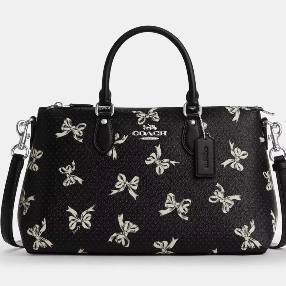 Coach Black Bow Print Women's Bag